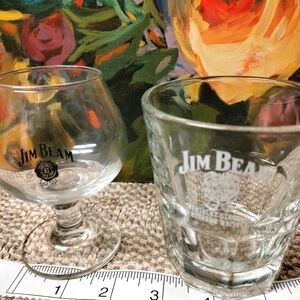 2 Jim Beam glasses
